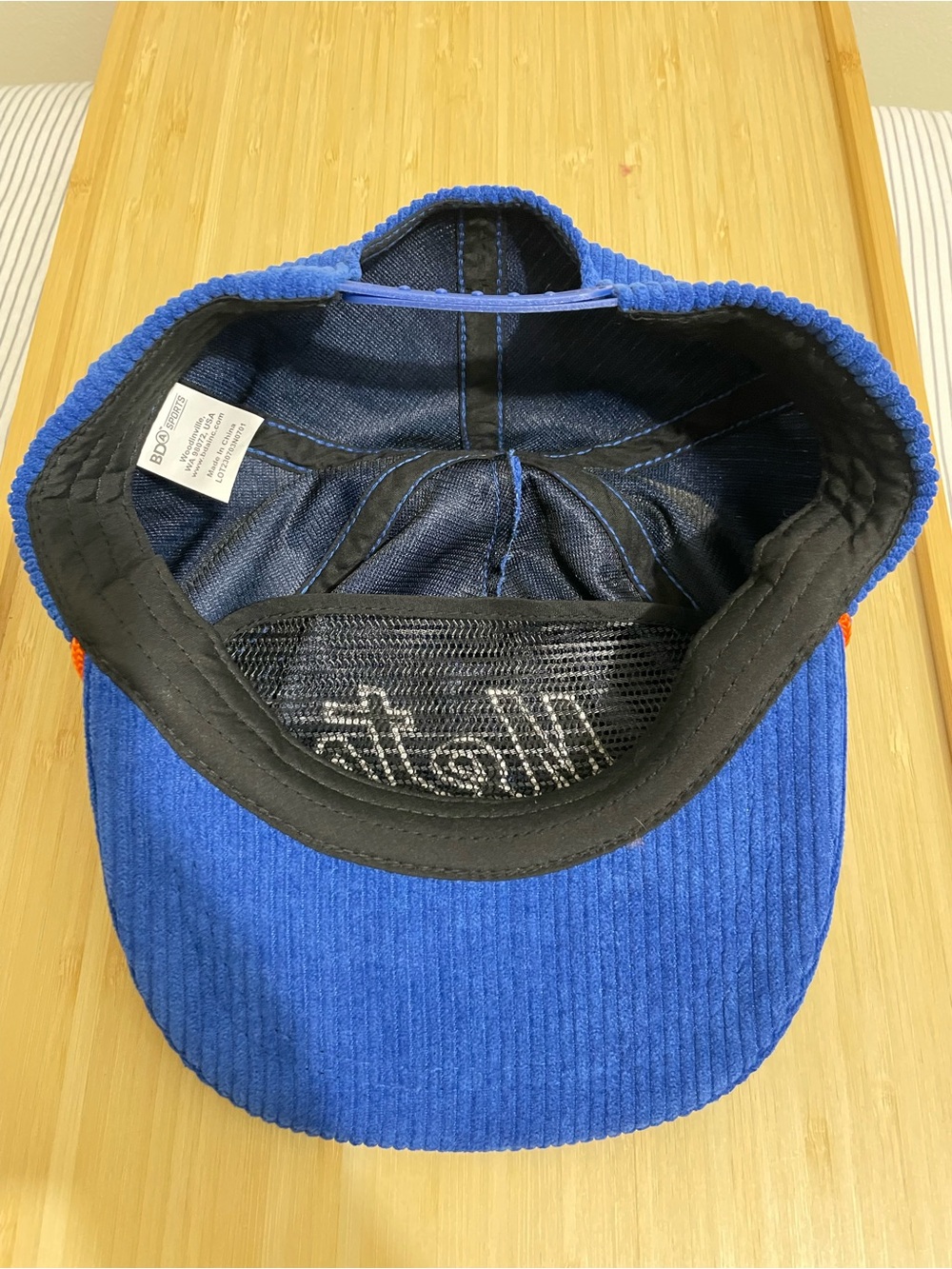 New York Mets SGA Blue Corduroy Vintage Hat ~ Adjustable - Picture 2 of 3